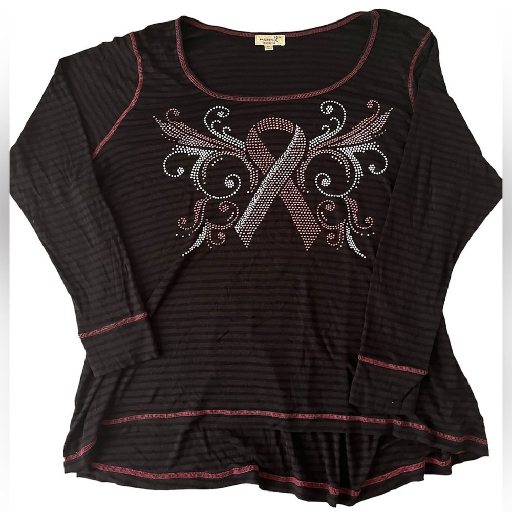 rhinestone striped sweater